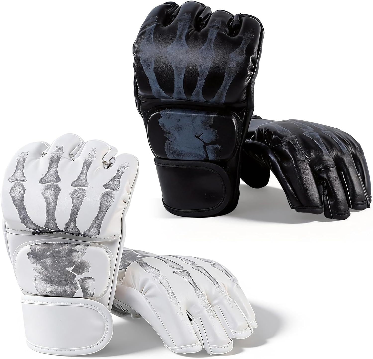 2 Pairs MMA Gloves Martial Arts Bag Gloves Boxing Fight Gloves Kickboxing Gloves
