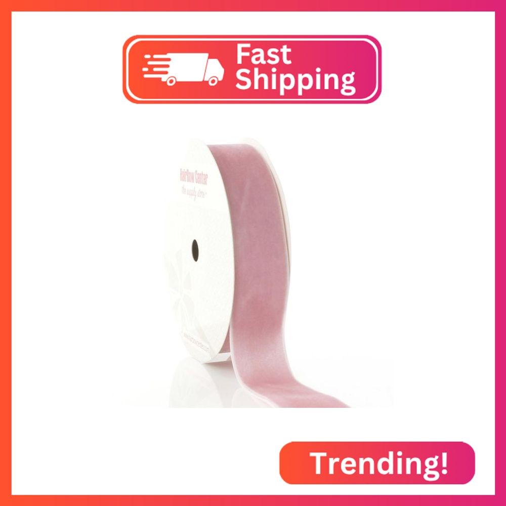 1" Velvet Ribbon Single Sided Craft Trim for Hair Bows Sewing Gift Wrapping and