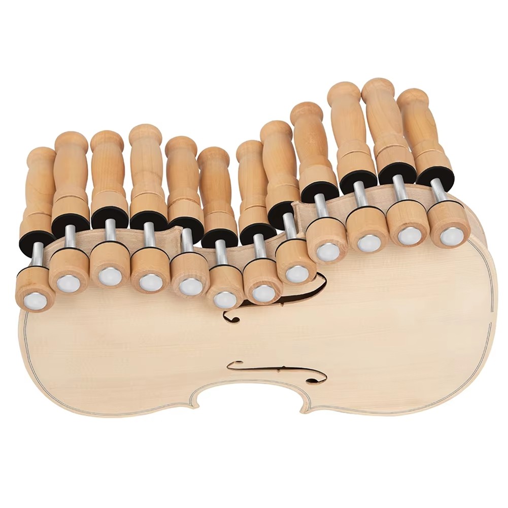 Pack of 10 Plain Root Violin Clips, Solid Wood Clips, Top and Back 3661