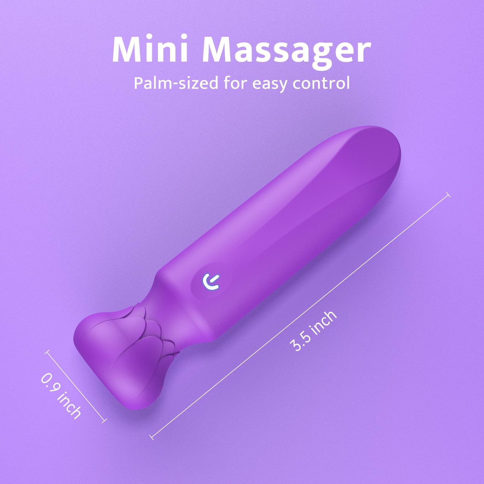 Mini Bullet Vibrator, 9Speed Clitoral Stimulator, Rechargeable, Purple