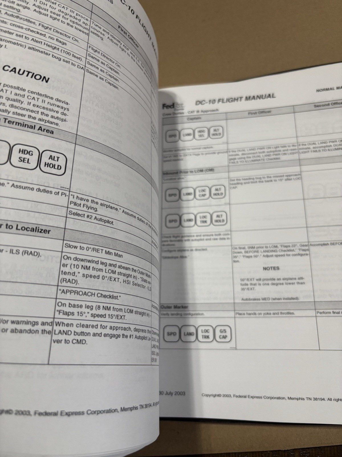 FedEx DC-10 Airplane Flight Manual Training Reference Lot of 3