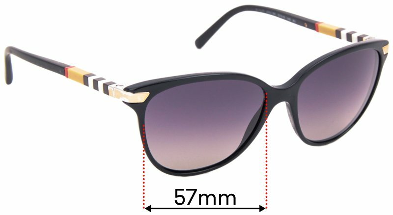 SFx Replacement Sunglass Lenses fits Burberry B 4216 - 57mm Wide