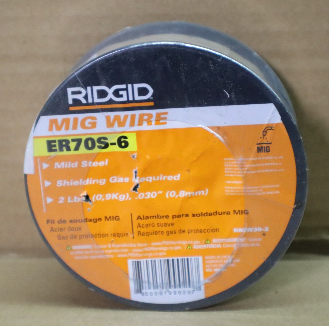 Ridgid ER70S-6 MIG Welding Wire, .030" 2 lb. Spool, High Strength Mild Steel