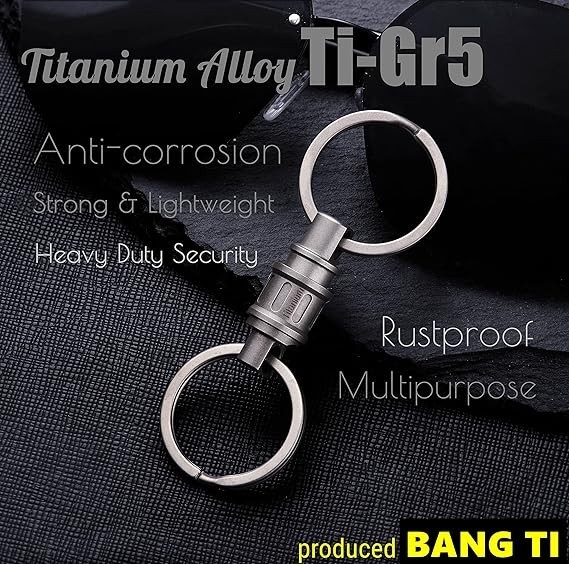 Titanium Quick Release Swivel Keychain, Pull Apart Detachable Keychain Heavy Dut
