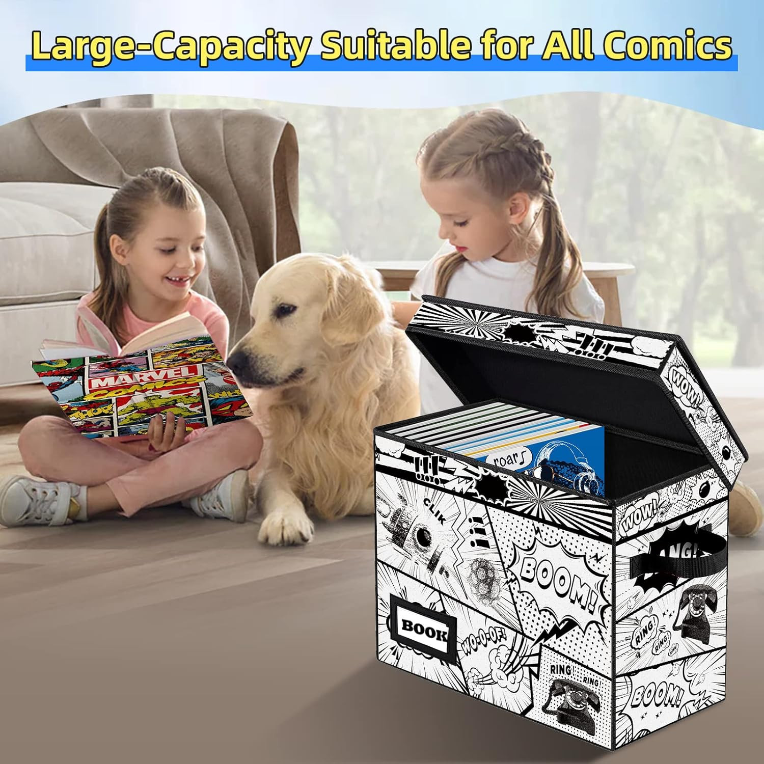 Collection Comic Book Storage Boxes, Protector Organizer 15.8" X 7.8" X 11.8" Co