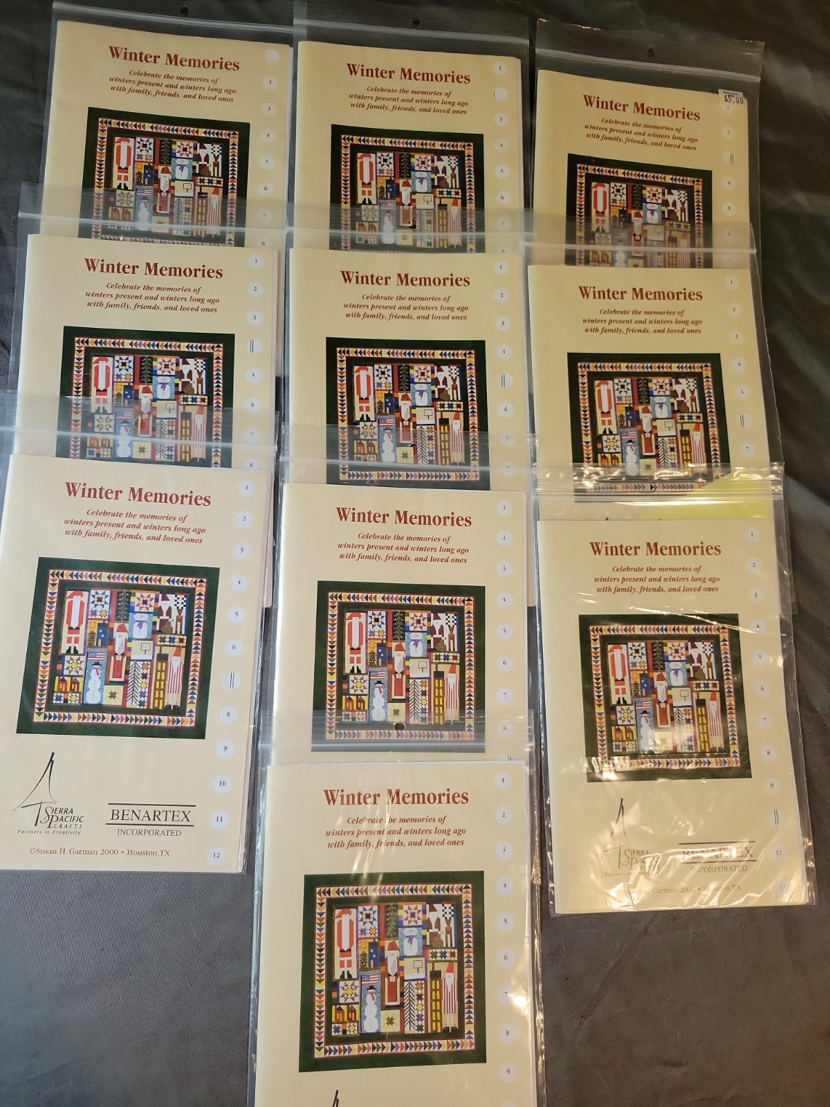 Lot Of 10 Winter Memories Quilt Patterns By Month New Benartex Missing 8 And 11