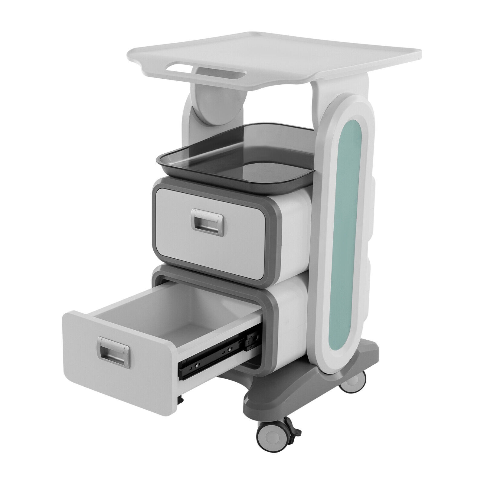 Dental Cabinet Mobile Cart 2 Drawers Stainless Steel Storage Cabinet with wheels