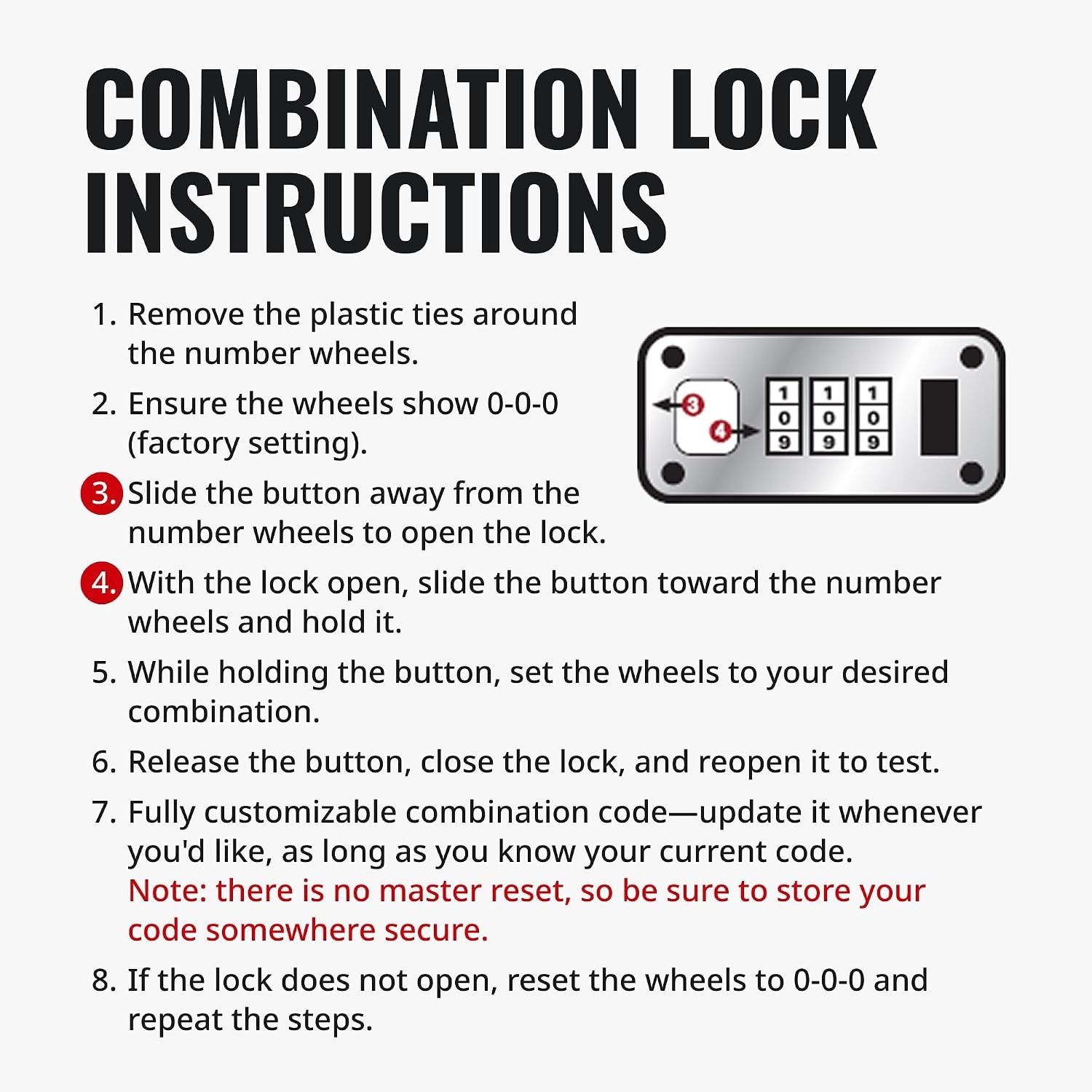 Secure 3-Digit Combination Lock Box - Protect Valuables & Documents - 9.88x7.75