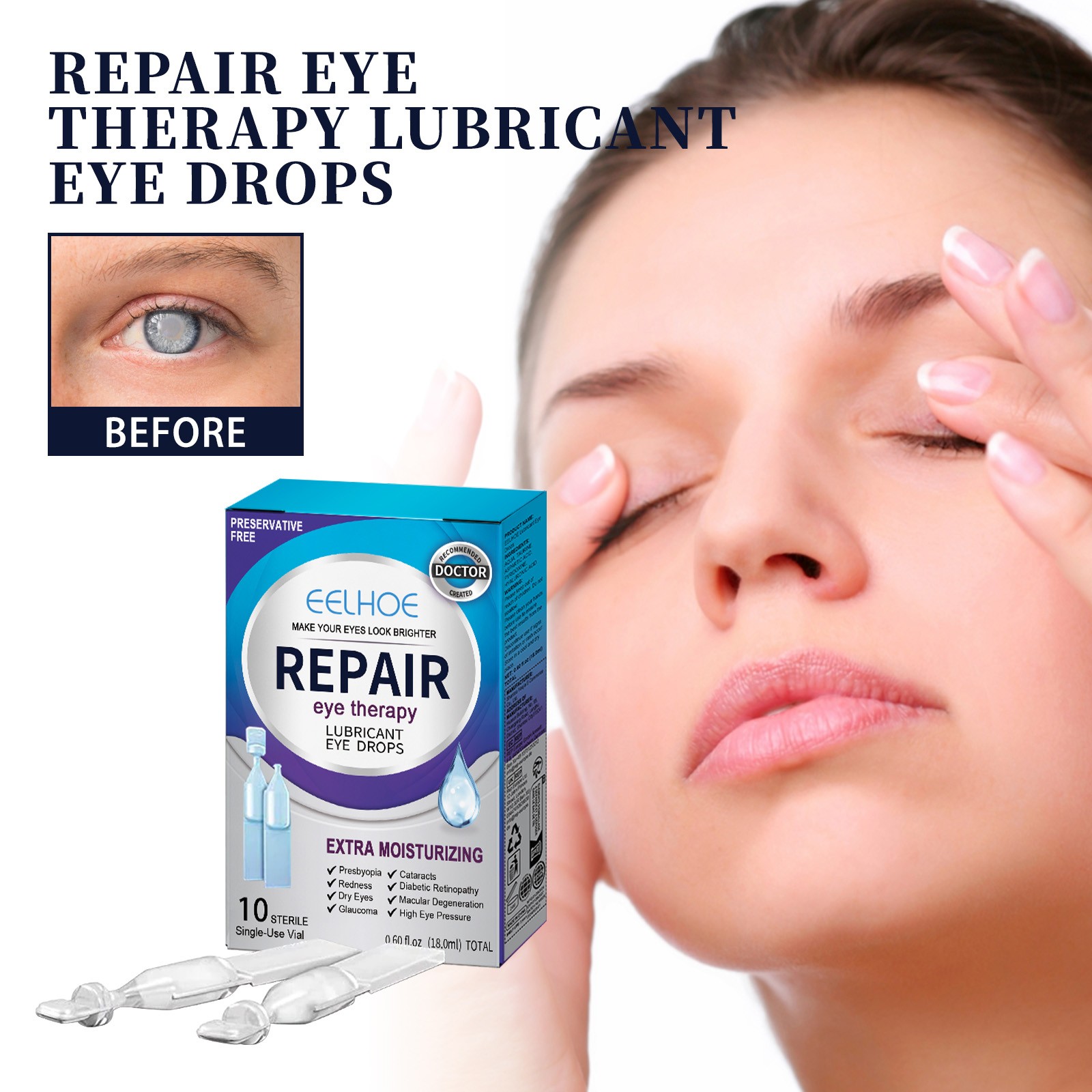 Moisturizing Eye Drops, Soothing Comfort for Dry Eyes
