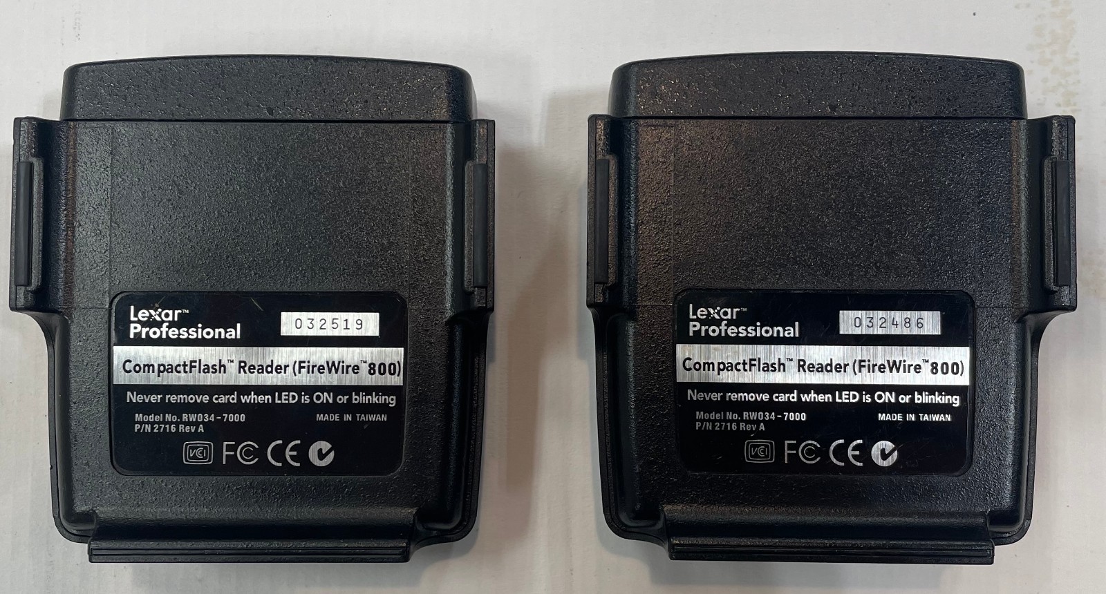 Lot of 2 Lexar CompactFlash Reader FireWire 800 (RW034-7000) – Tested