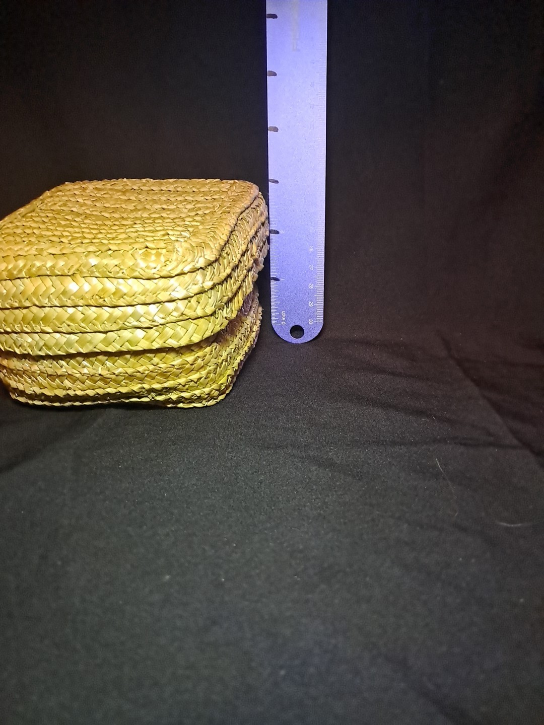woven trinket box With Lid Square