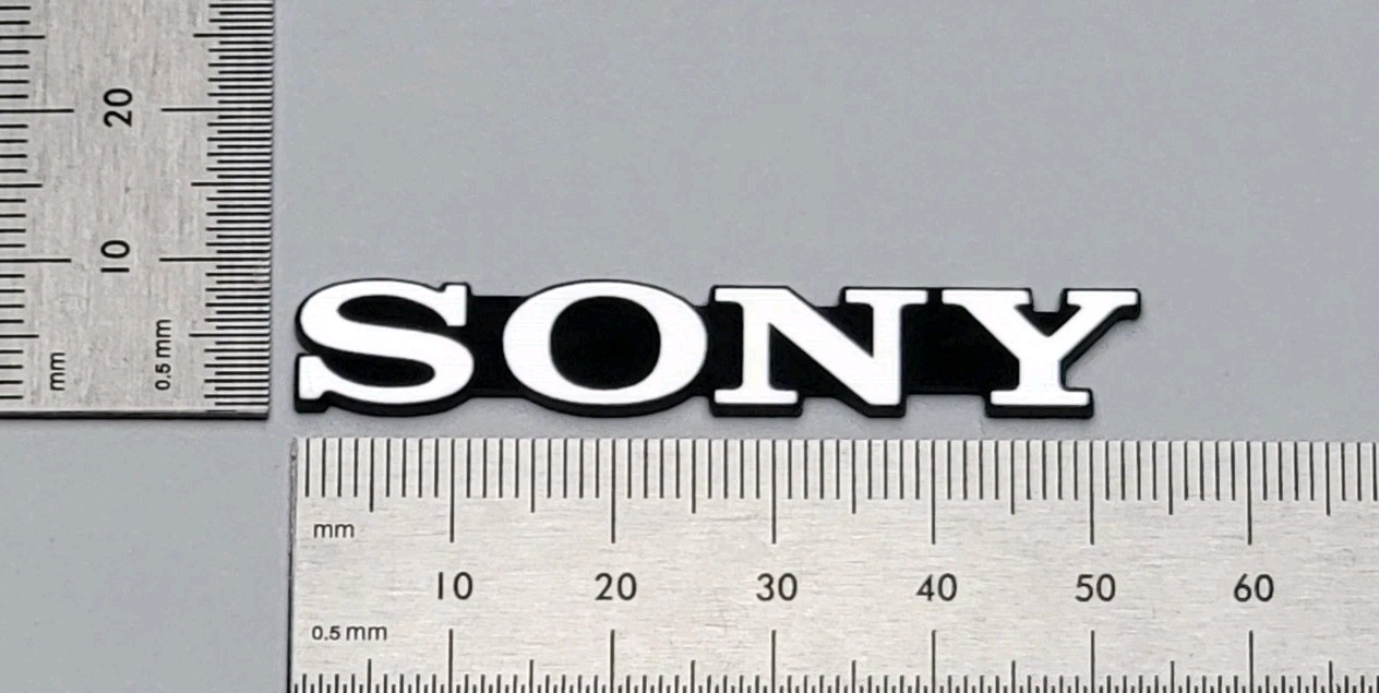 SONY PVM-20L1 Badge Logo Emblem Label Custom Incised Acrylic With Adhesive