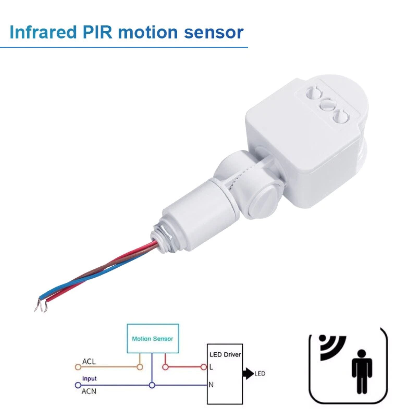 2pcs PIR Motion Sensor Switch Wall Light Switch For Working Humidity: 93%RH