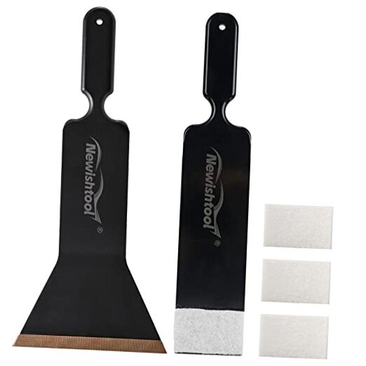 Window Tint Tools Bulldozer Squeegee Kit Wide Mouth & Scrubber Paddle Black