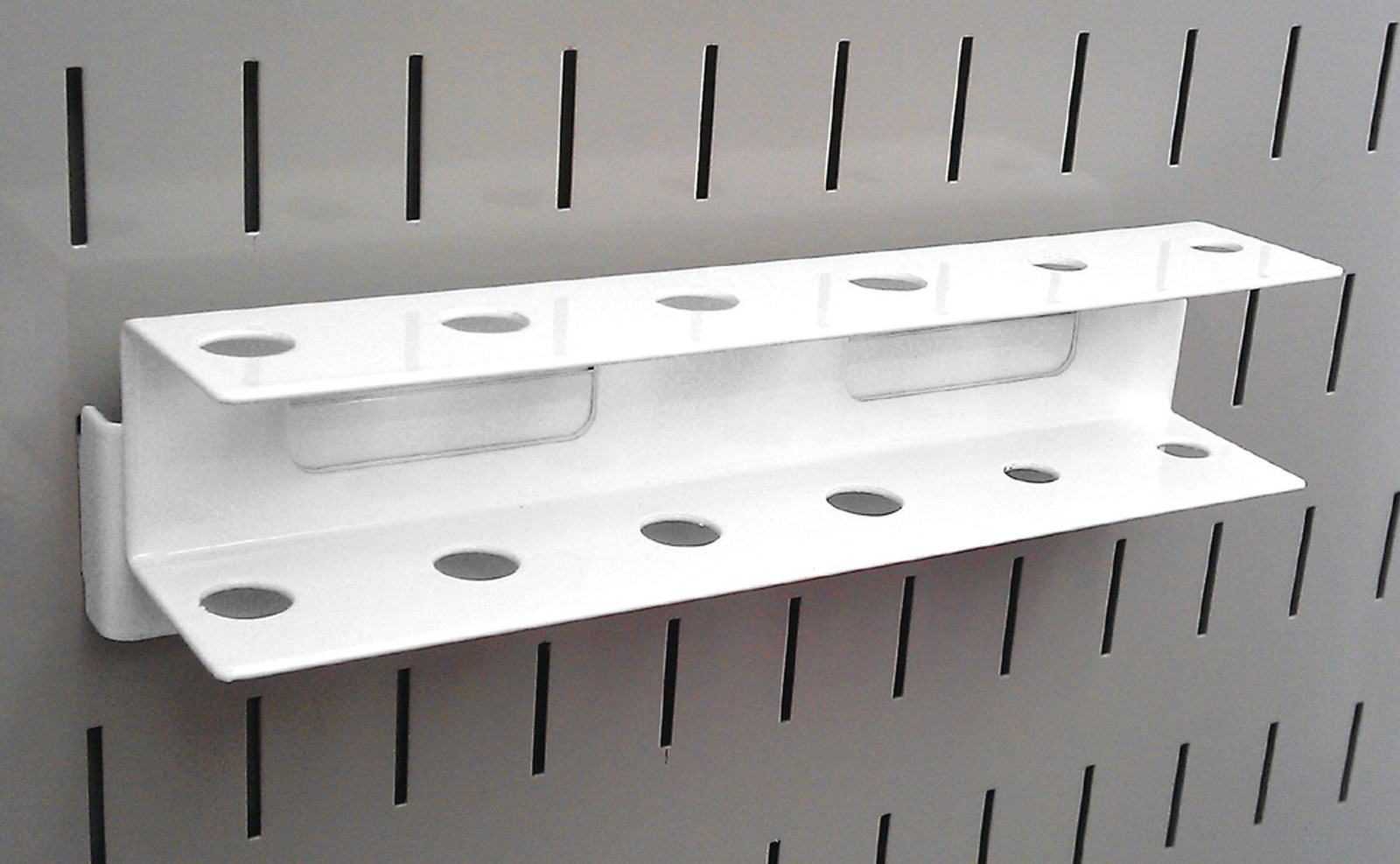 Screwdriver Holder Bracket Slotted Metal Pegboard Accessory Board White