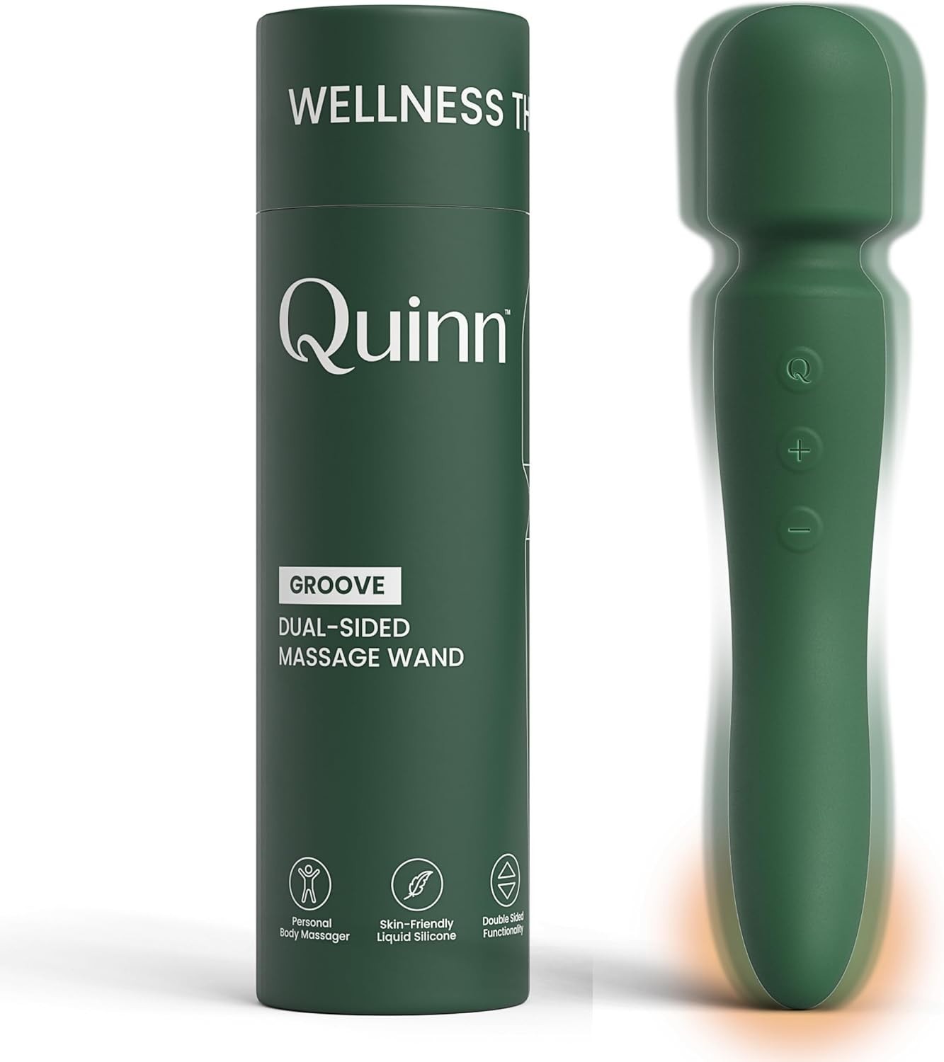 Quinn Dual Ended Vibrator G-Spot Clitoral Massager Heated Waterproof Green
