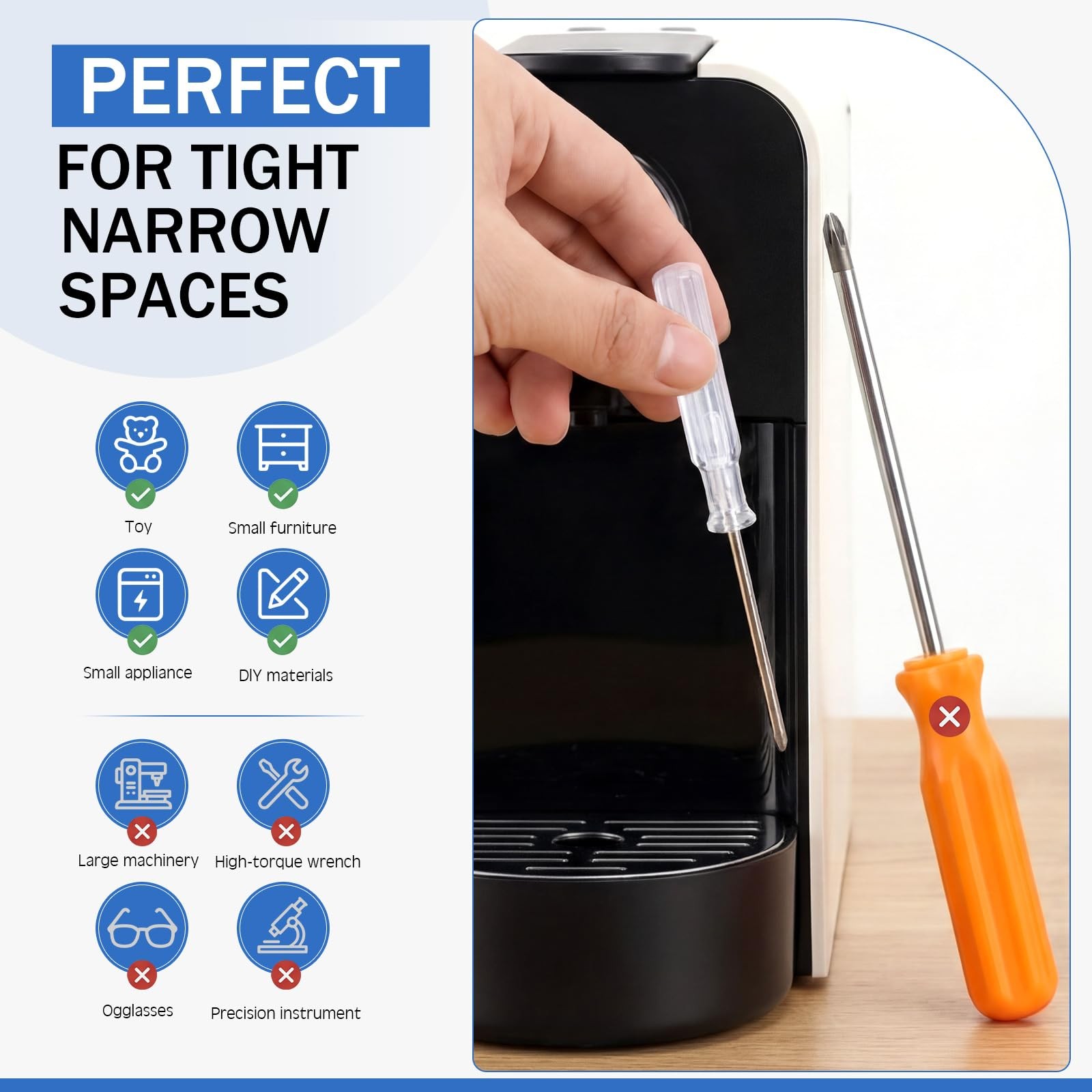 100 Pcs Mini Phillips Screwdriver 2.0mm 3.54" 90mm Precision Small Cross Head