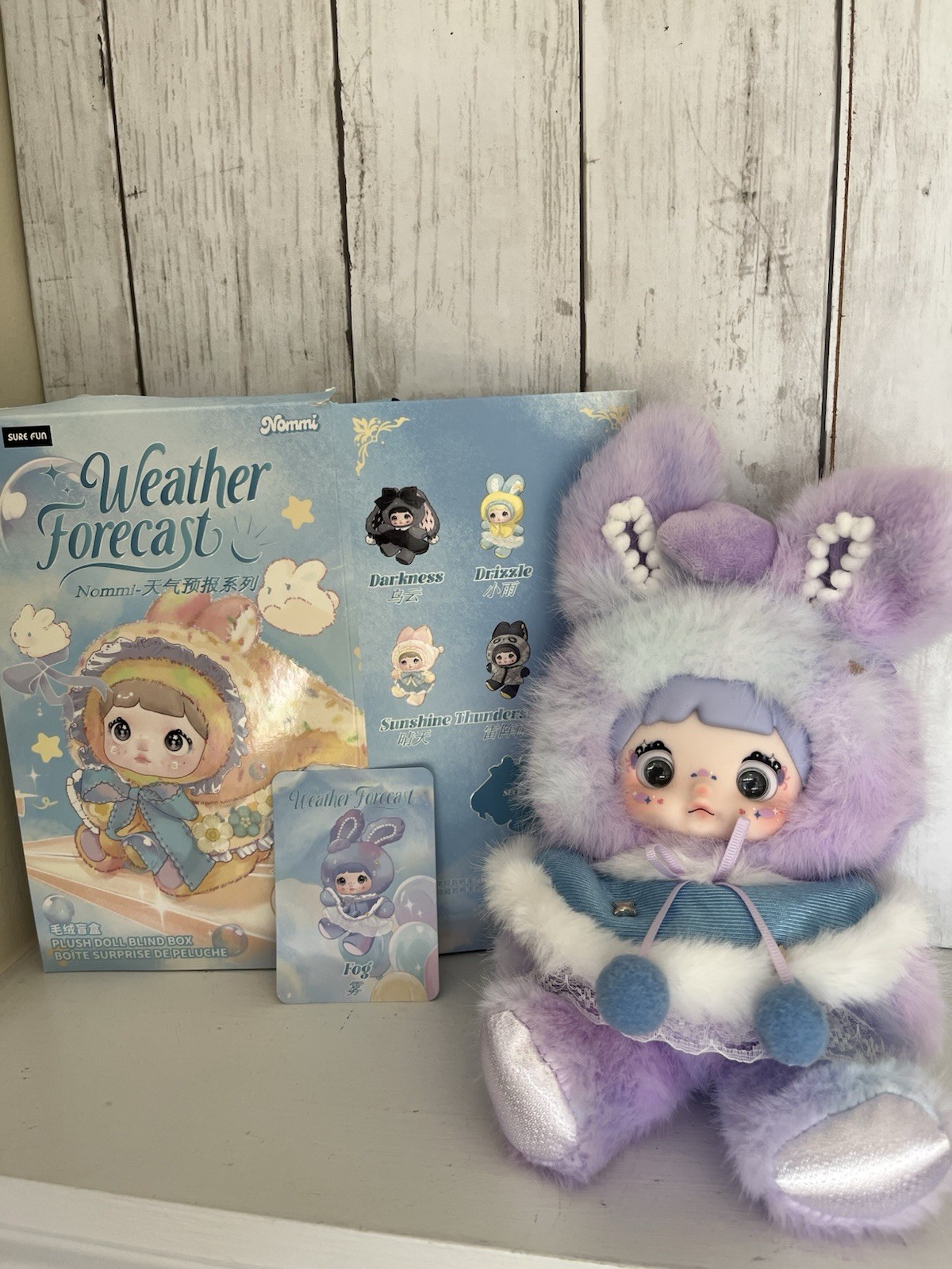 Top Toy - Nommi Weather Forecast - FOG Purple Bunny Plush Bag Charm