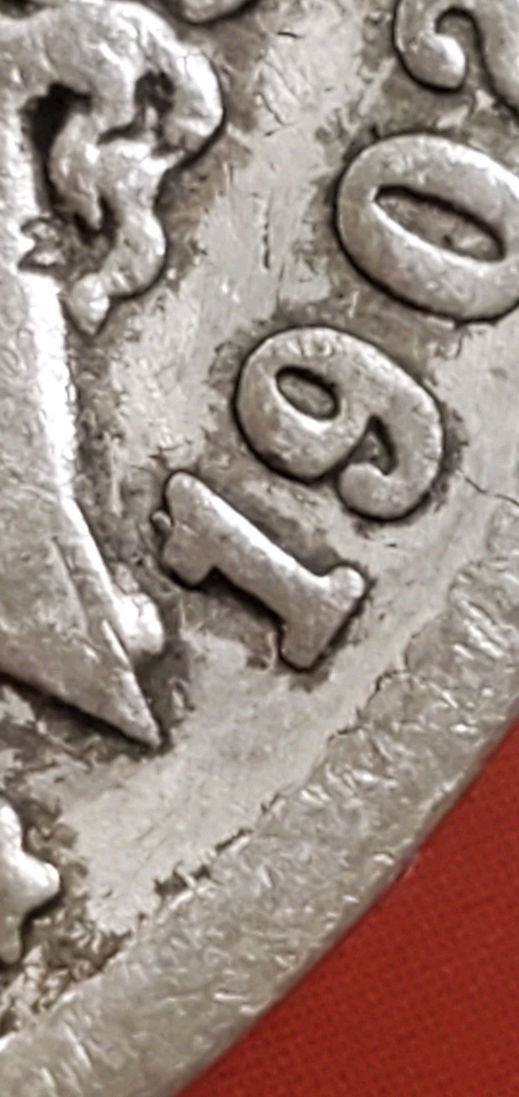 1902 P Morgan Silver Dollar MULTIPLE Die Chip ERROR Circulated