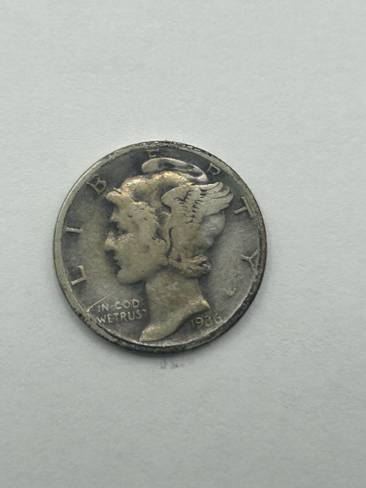 1936D Mercury Dime VG
