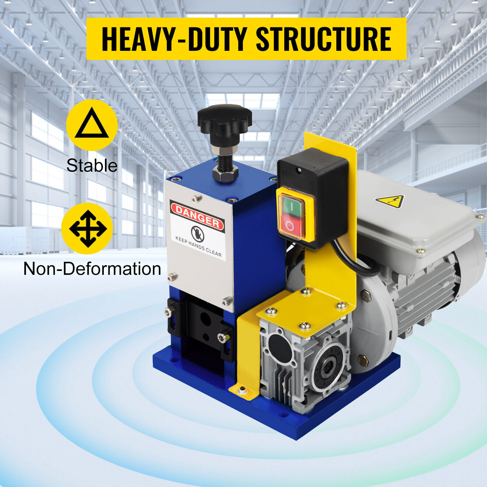 Electric Wire Stripping Machine 0.05" - 1" Copper Cable Stripper 1.5-25mm