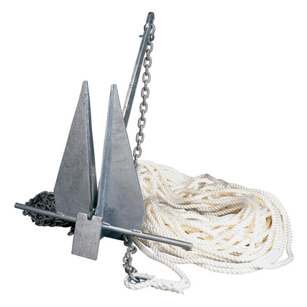 West Marine 11610557 Traditional 13lb Anchor & Rode Package 200-Rope 15-Chain Ft