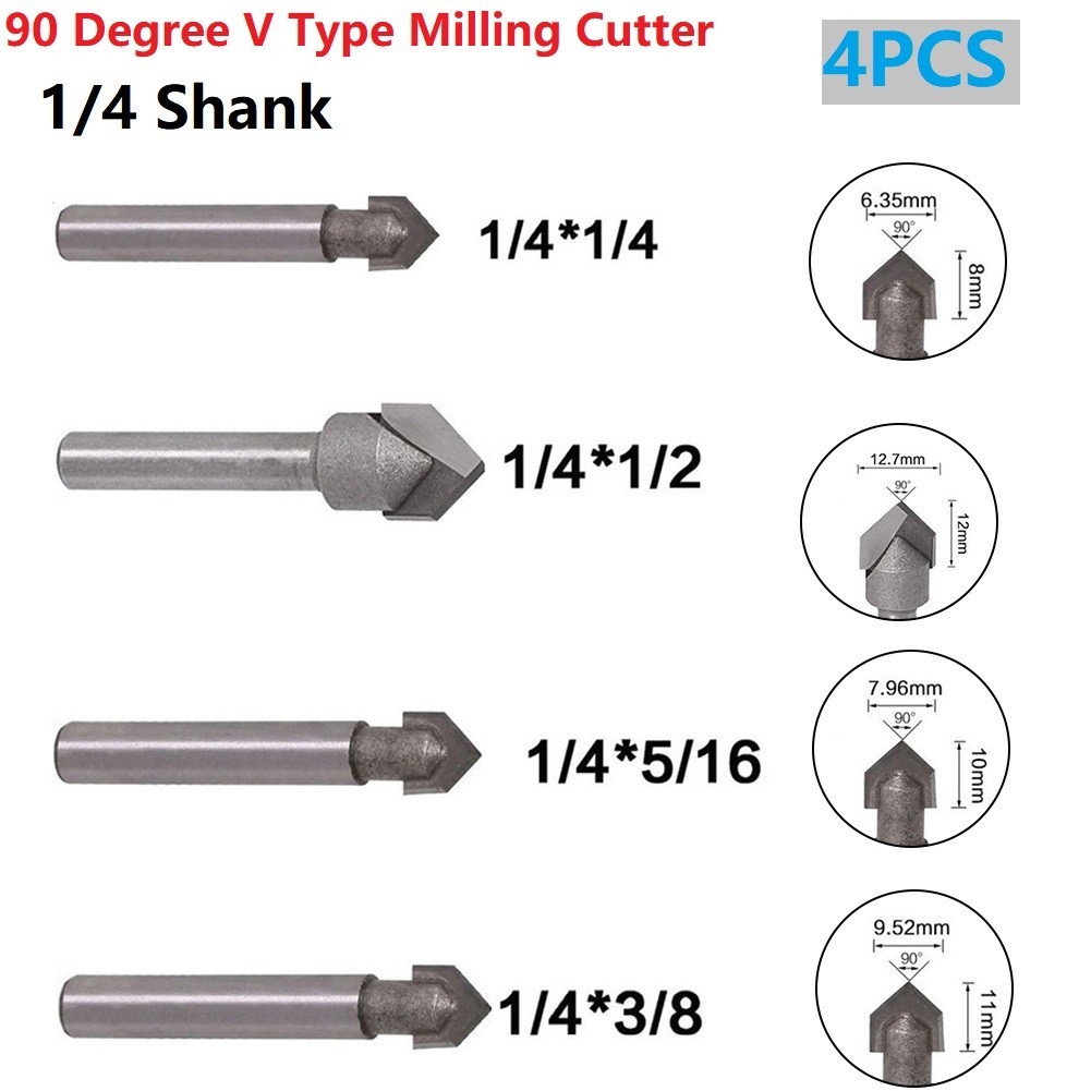 Drill Router Bits 90 Degree Drill Bits Engraving Equipment Hardened Steel