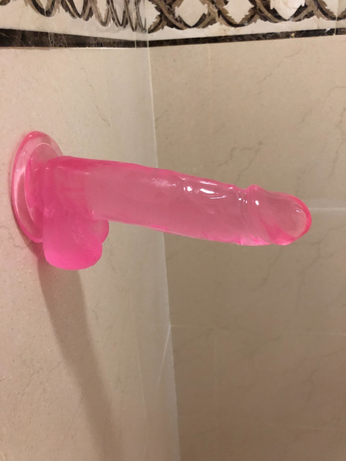 Realistic Pink 8" Silicone Dildo Body Safe Suction Cup Girthy