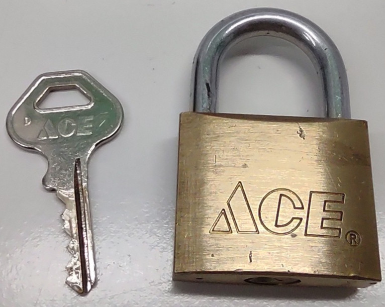 Ace Padlock Brass Hardened