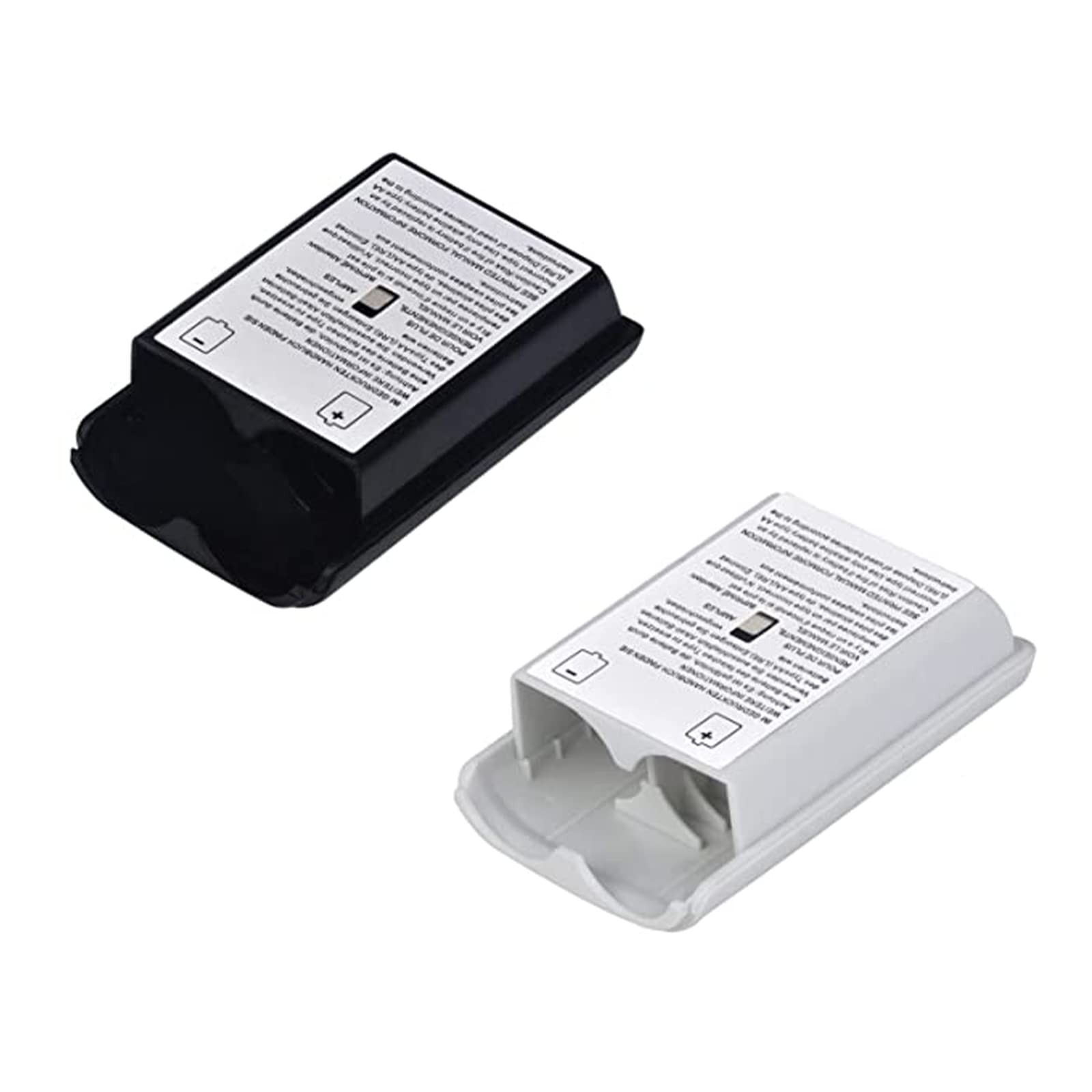 2 Pcs Battery Pack Cover for Xbox360 Wireless Controller, Black&White