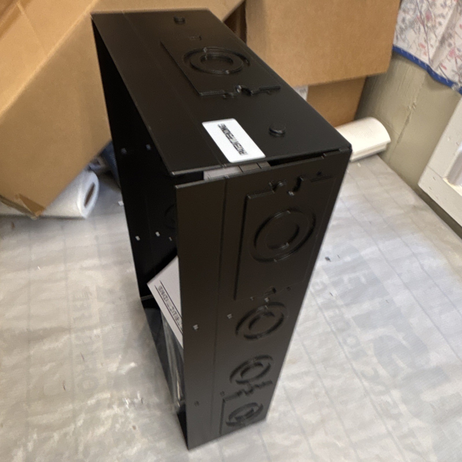 Chief PAC525 Metal Accessory Box, Black, In-wall, Rectangular.(TV,Data, Cable.)