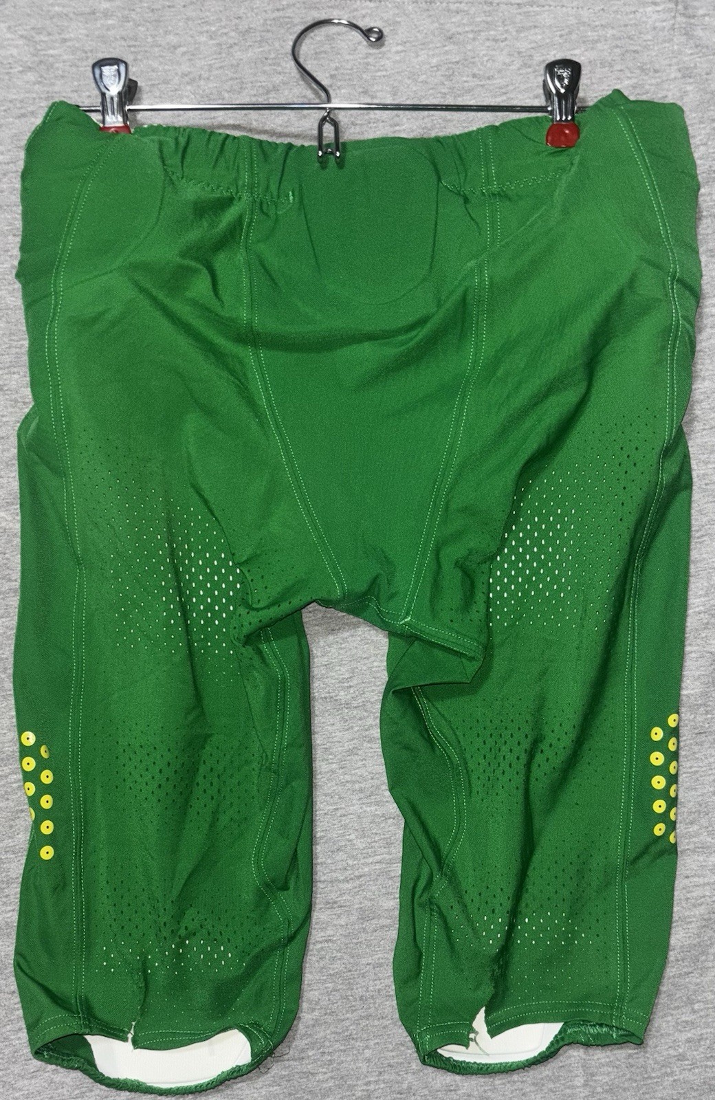 2021 OREGON DUCKS PE GAME WORN Apple Green & Yellow Nike Football Pants W/Pads