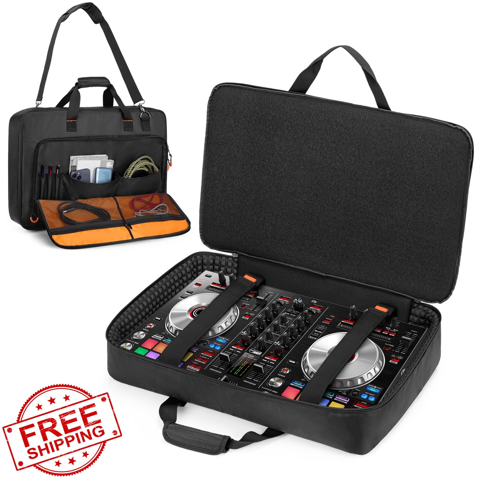 Rexmica DJ Controller Bag for Pioneer DDJ SR/REV1, Black