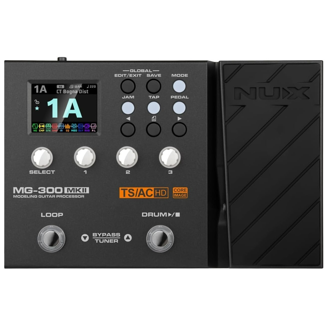 Used NUX MG-300 MKII Modeling Guitar Processor Multi Effects Pedal