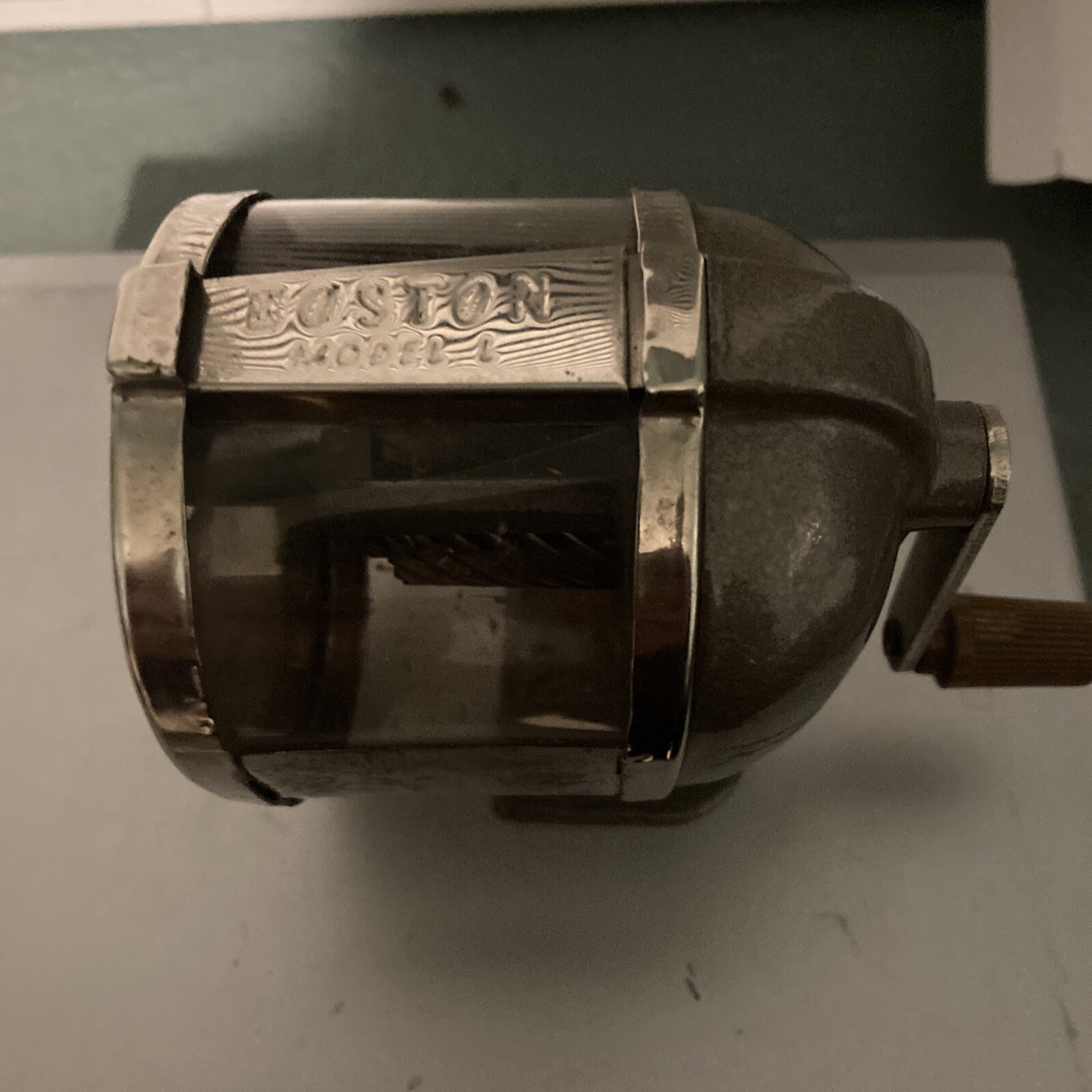 Vintage Boston Model L See Through plastic lens Pencil Sharpener