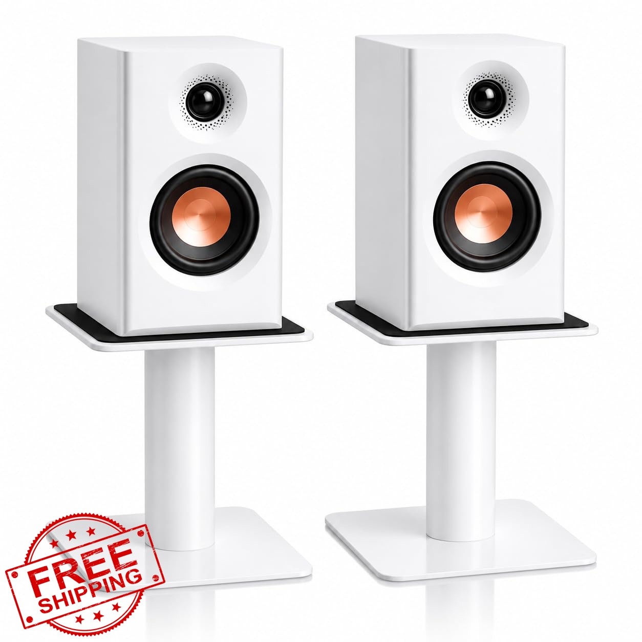 MODEGAO Desktop Speaker Stands White 5-8 Inch Speakers