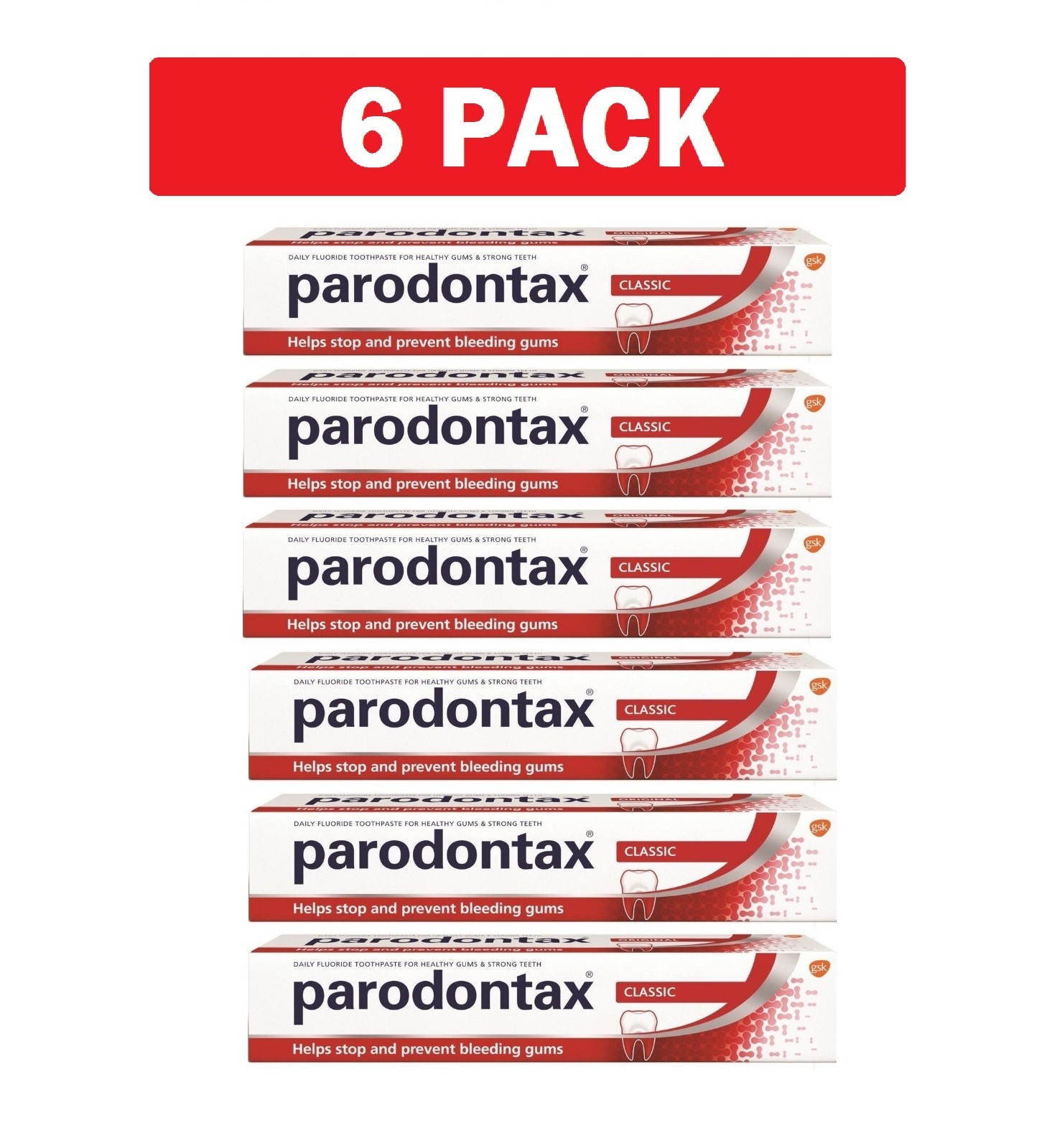 6 Pack Parodontax Classic Toothpaste 6х75ml