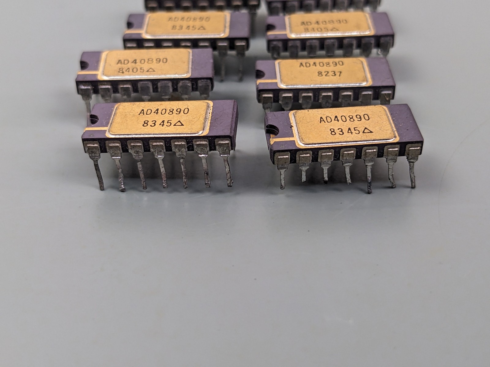 (8) AD40890 ICs, BENT/MISSING PIN, SOLDER PULLS