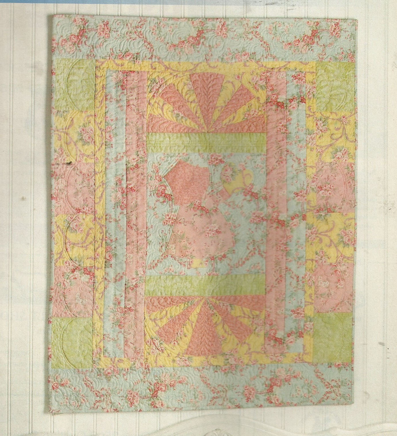 B0594 TO A GARDEN TEA PARTY WALLHANGING  QUILT PATTERN/INSTRUCTIONS