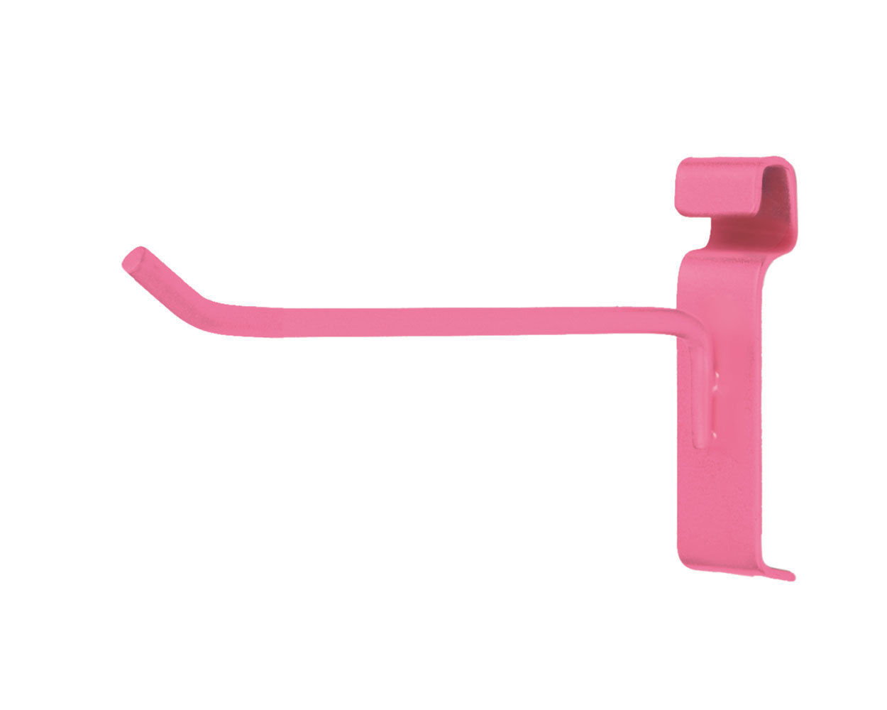 50 6" Wire Grid Slat Hooks Hot Pink Retail Display 6mm Tubing Metal Pegs Hook