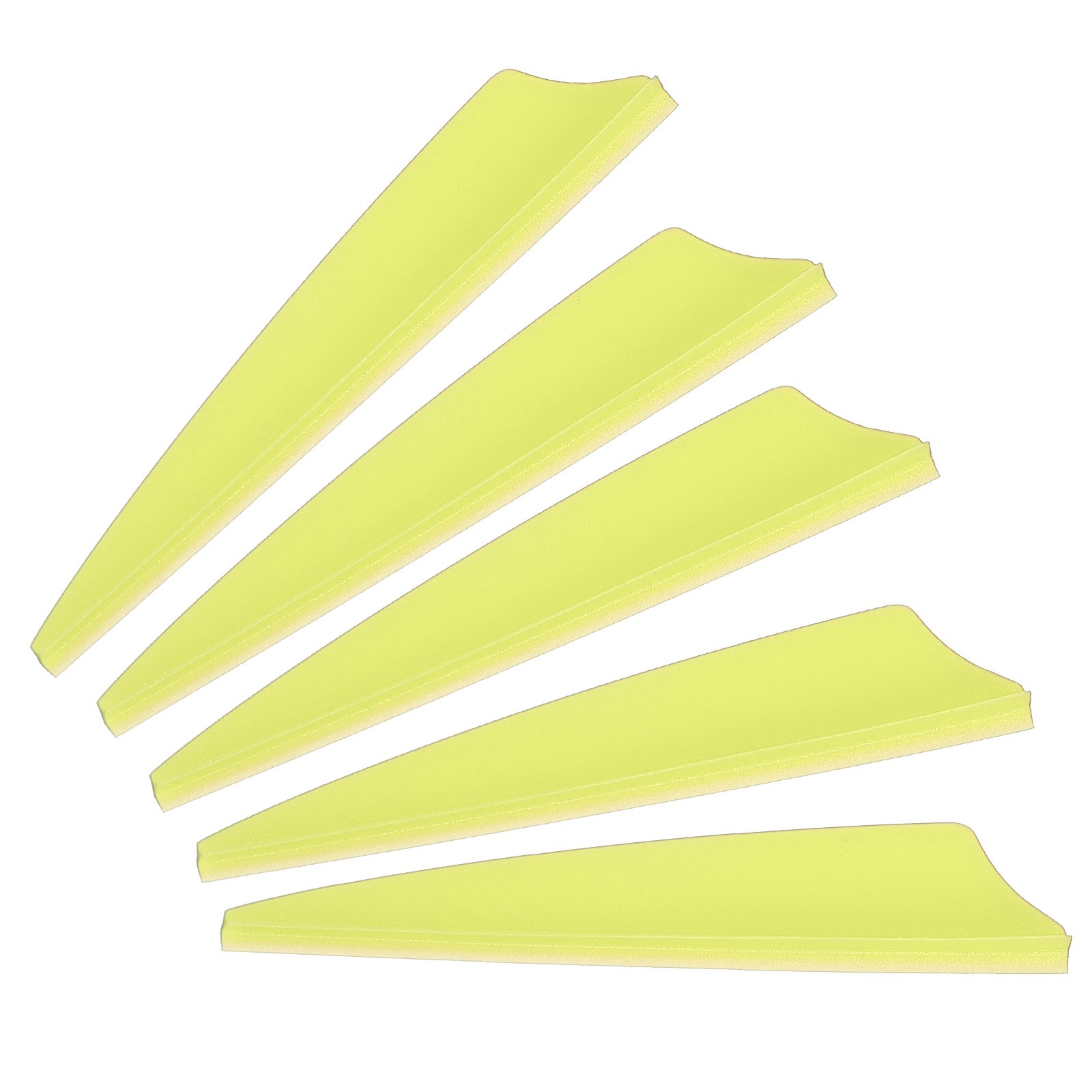Arrows Vanes, 100 Pack 2.5 Inch Arrow Fletching Archery Shield Fletch, Yellow