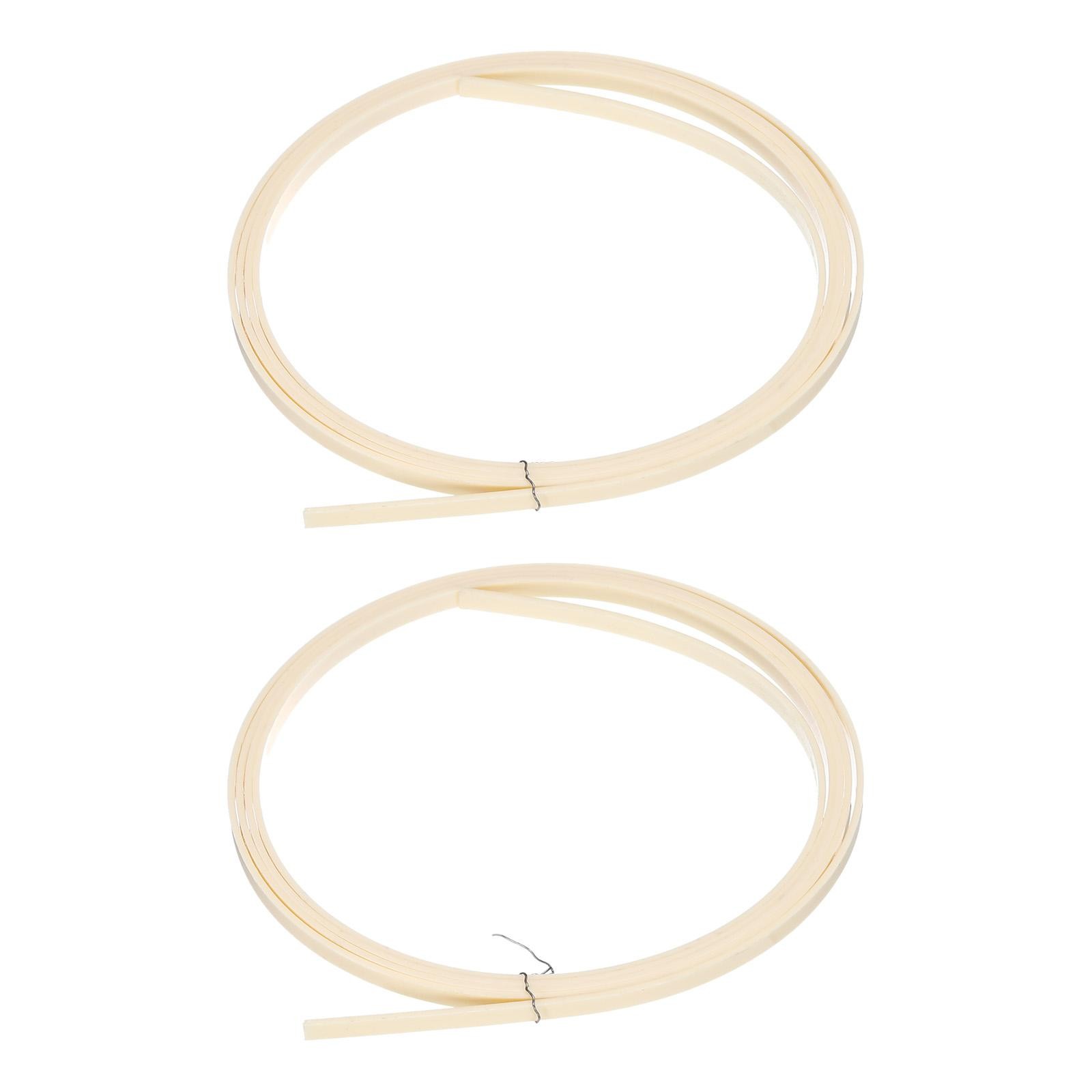 Plastic Binding Purfling Strip 1650x1.5x0.5mm for Guitar Light Yellow 2 Pack
