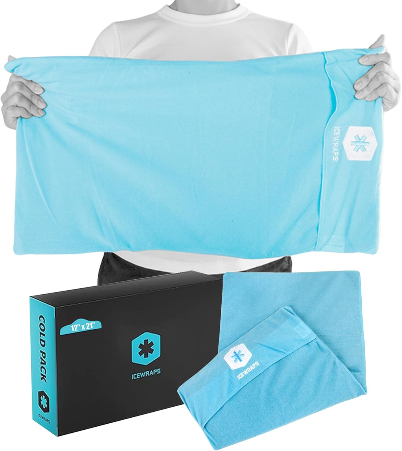 Extra Cover ONLY for 12"X21" Clay Ice Pack | Reusable and Washable Soft Fabric C