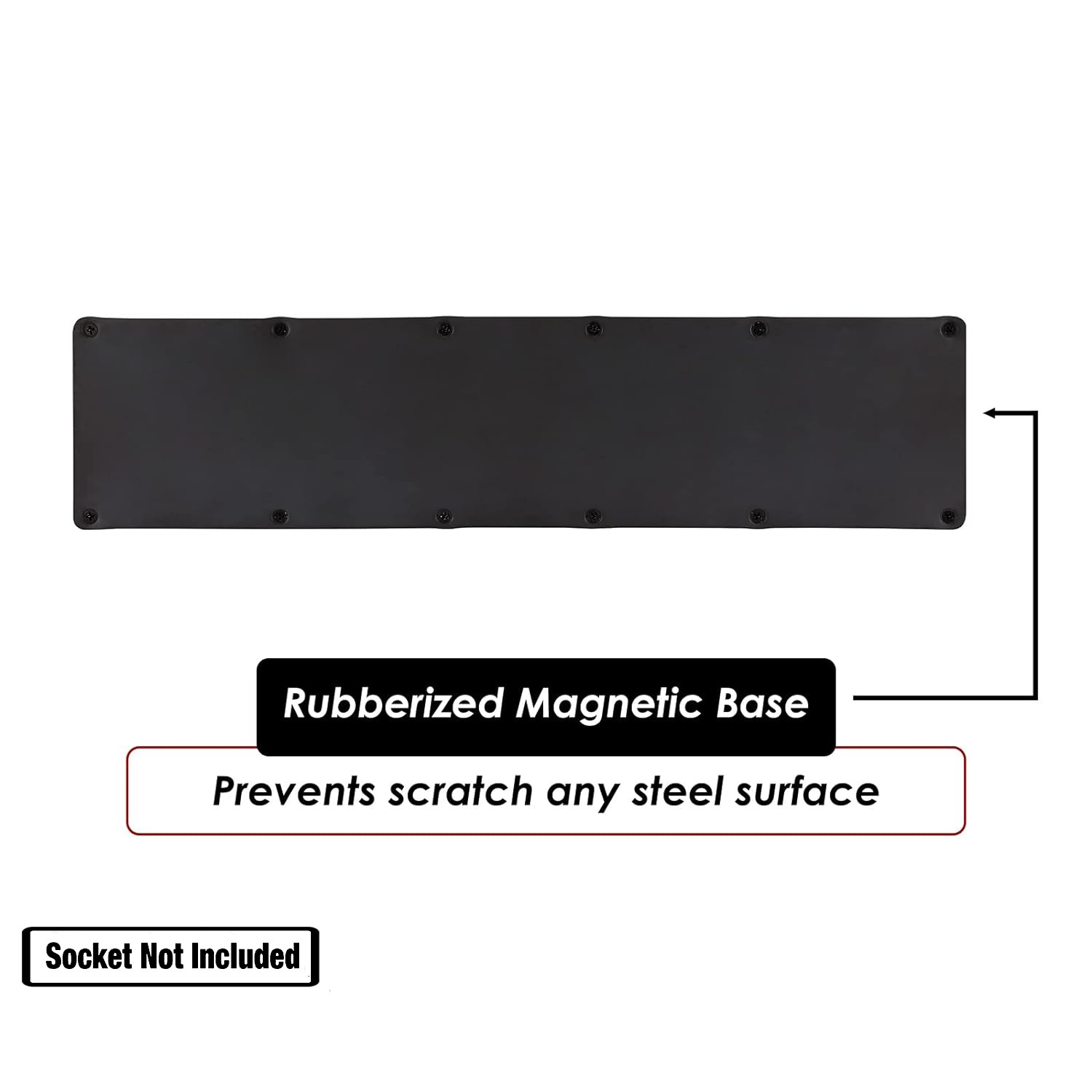 3Pcs Magnetic Socket Organizer Set 1/4", 3/8" and 1/2" Drive SAE Socket Holder