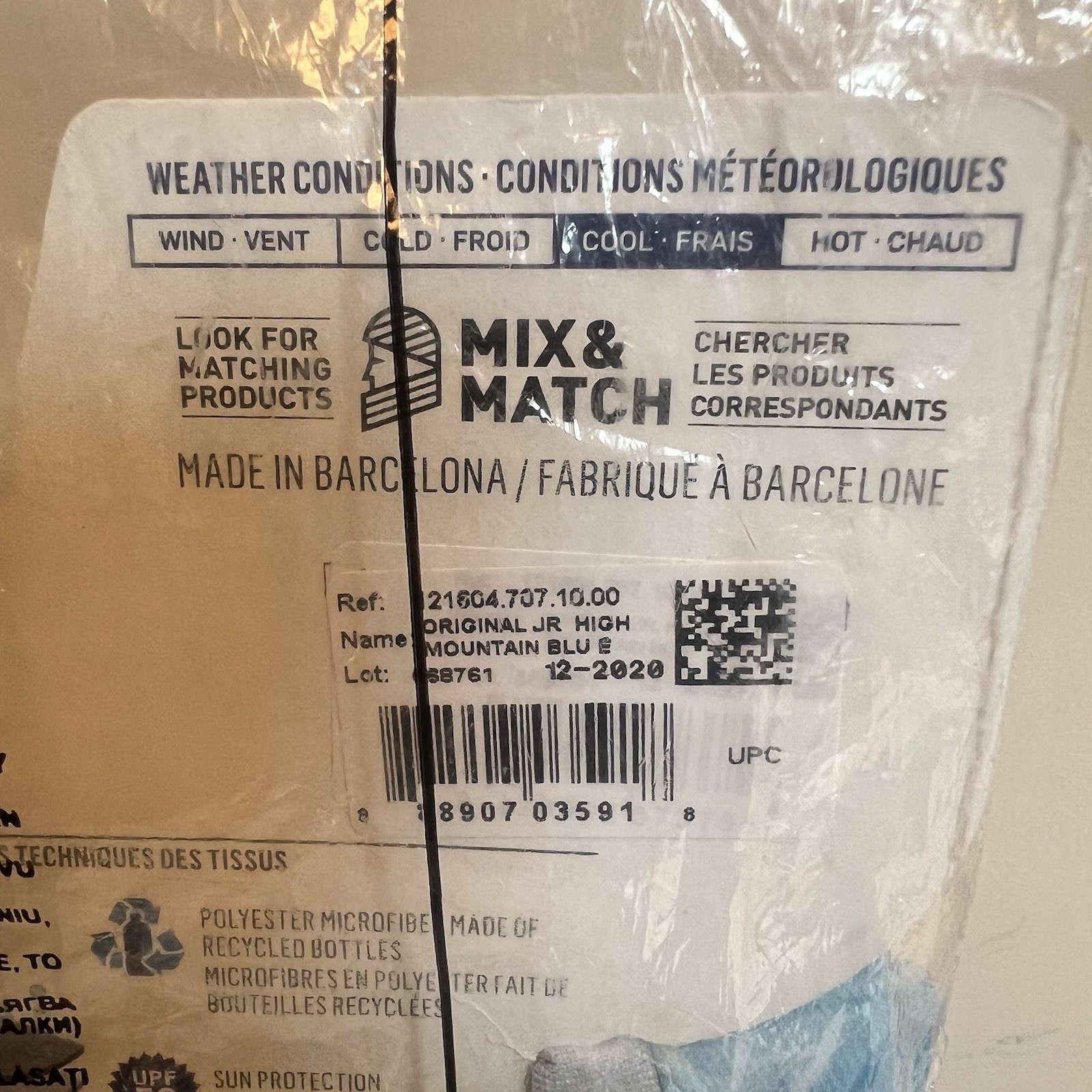 Buff Multifunctional Headwear NWT Blue Size Junior Sealed Plastic Bag