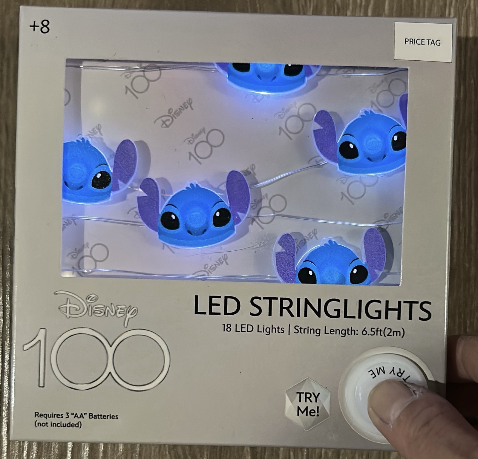 Disney 18 LED String , 6.5 Feet Lights Lilo And Stitch  Battery Operated