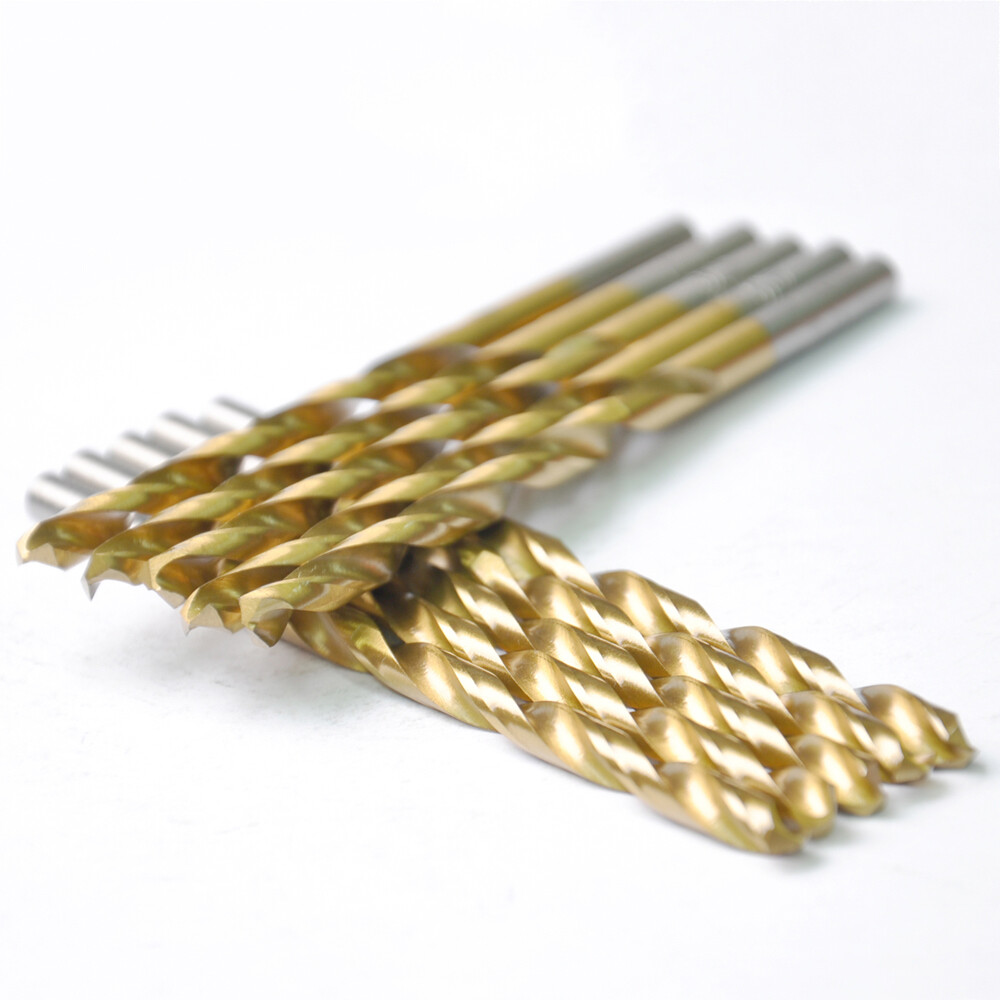 Drillforce 10PCS 9/32" Titanium Drill Bits Set HSS Metal Woodworking Drill Bit