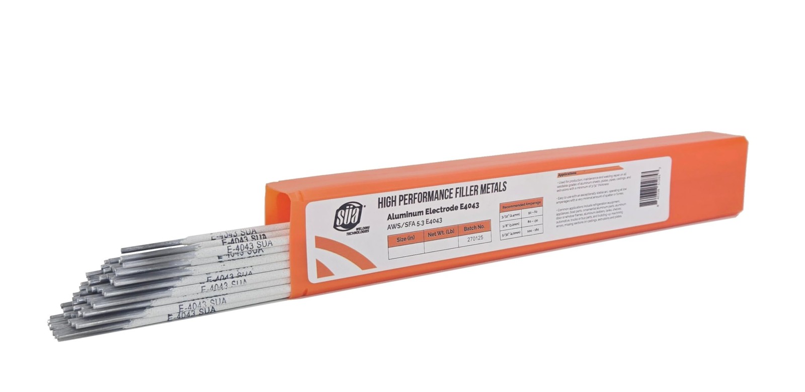 - Aluminum E4043 Stick Electrode Rod 3/32'' x 14'' - (1 Lb)