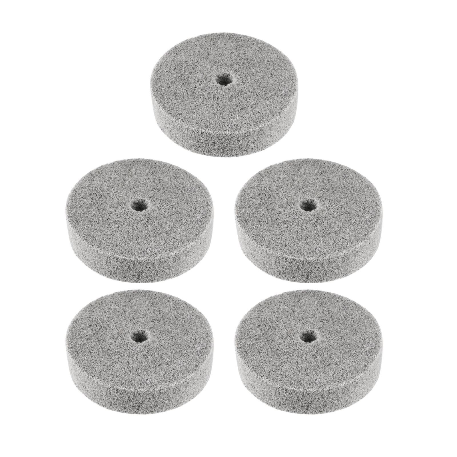 75mm x 20mm Gray Nylon Abrasive Polishing Buffing Wheel Disc 5 Pcs