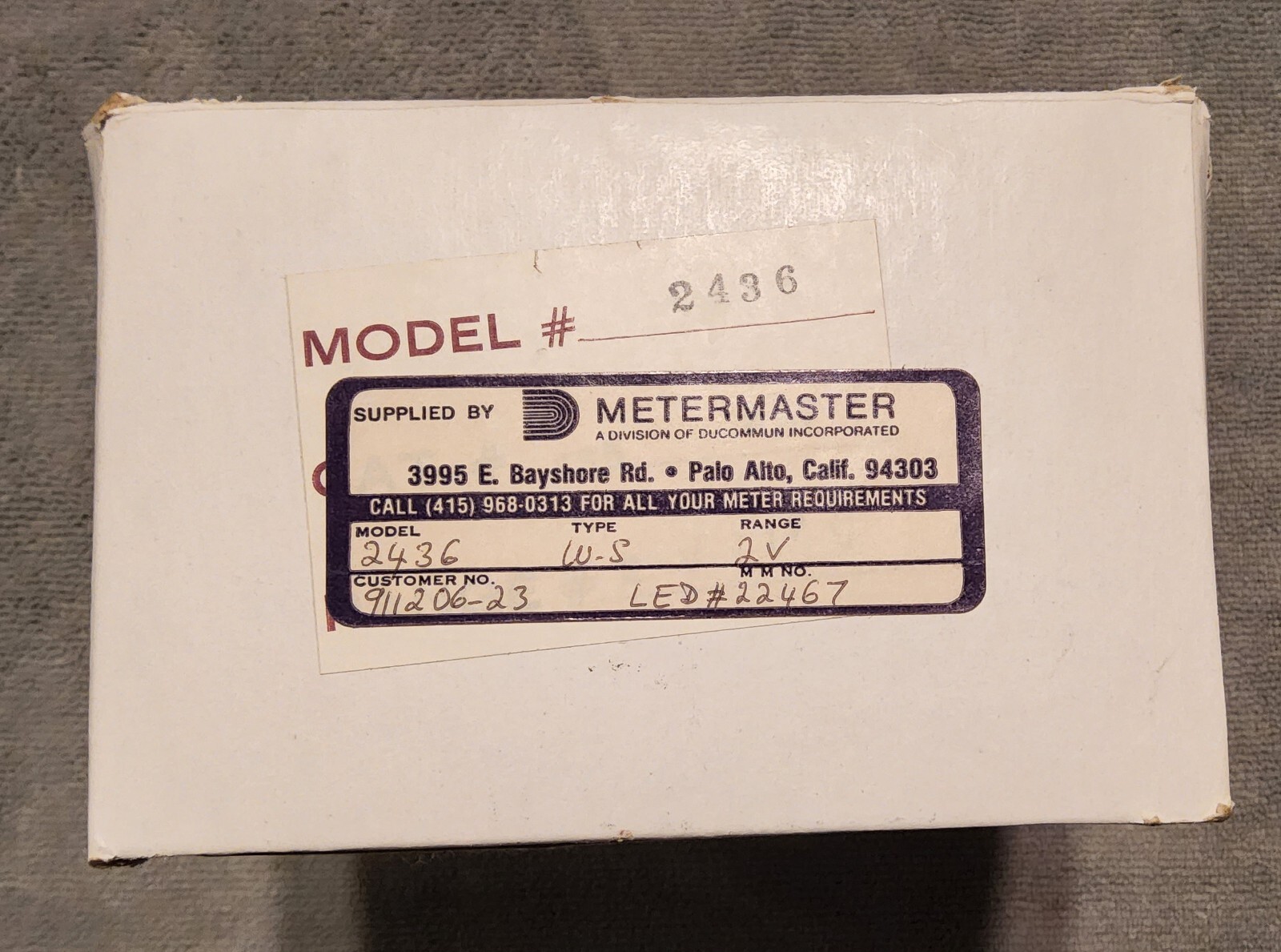 NEW WESTON LED DIGITAL PANEL METER 2436-285247 / 2436285247 METERMASTER